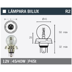 Lámpara V PARTS 12V 45 / 40W