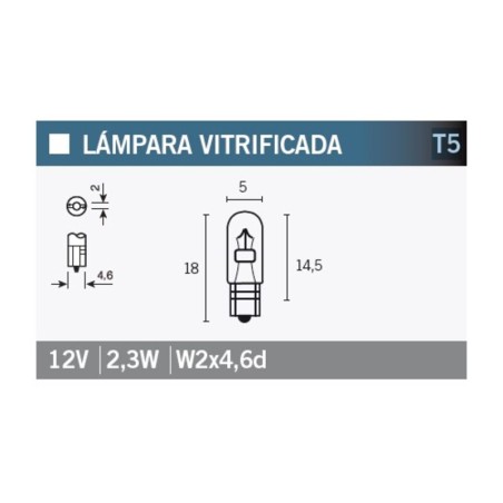 Lámpara OSRAM 2723 - 12V 2W - 10 uds