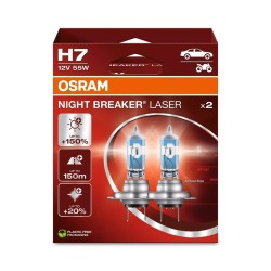 Lámpara OSRAM H7 Night Breaker Laser Light 12V 55W PX26d - 2 uds
