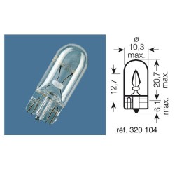 Lámpara OSRAM 2821 - W3W 12V 3W - 10 uds 2