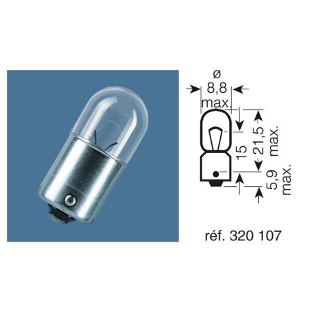 Lámpara OSRAM 3893 - T4W 12V 4W - 10 uds