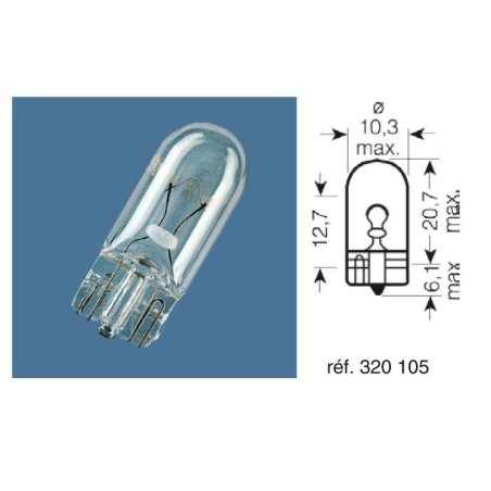 Lámpara OSRAM 2825 - W5W 12V 5W - 10 uds