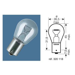 Lámpara OSRAM 7506 - P21W 12V 21W - 10 uds 2