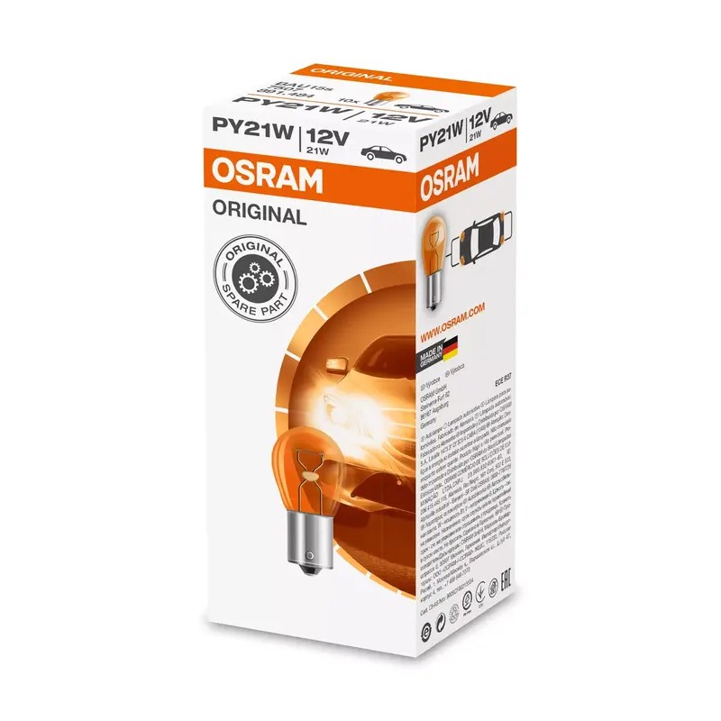 Lámpara OSRAM 64115 - PY21W 12V 21W - 10 uds