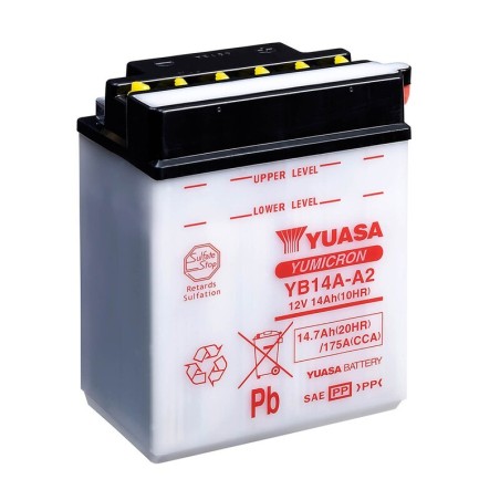 Batería YUASA YB14A-A2 Combipack (con electrolito)