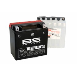Batería BS BATTERY BTX14L-BS sin mantenimiento con pack de electrolito
