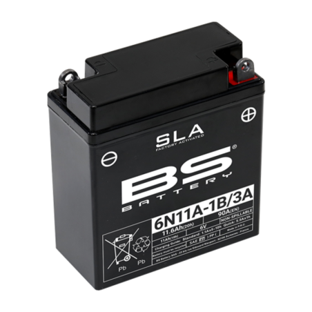 Batería BS BATTERY SLA sin mantenimiento activada de fábrica - 6N11A-1B/3A