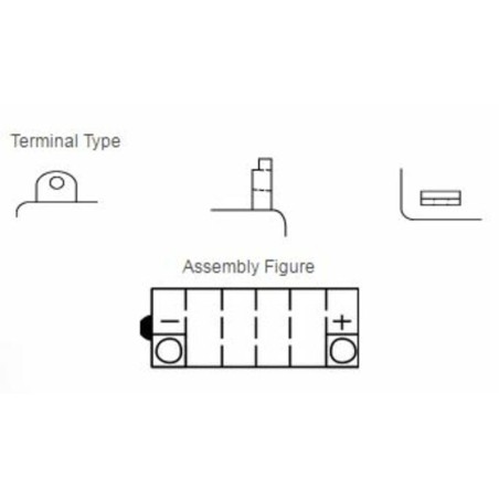 Batería YUASA YB3L-A Dry charged (sin electrolito)