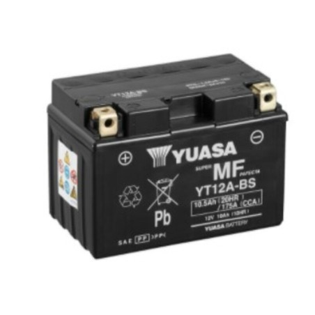 Batería YUASA W/C activada de fábrica sin mantenimiento -  YT12A