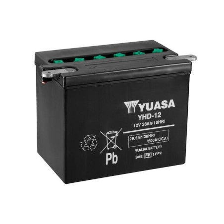 Batería YUASA YHD-12 Dry charged (sin electrolito)