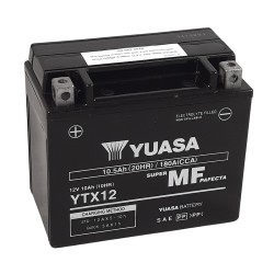 Batería YUASA W/C activada de fábrica sin mantenimiento -  YTX12 (FA)