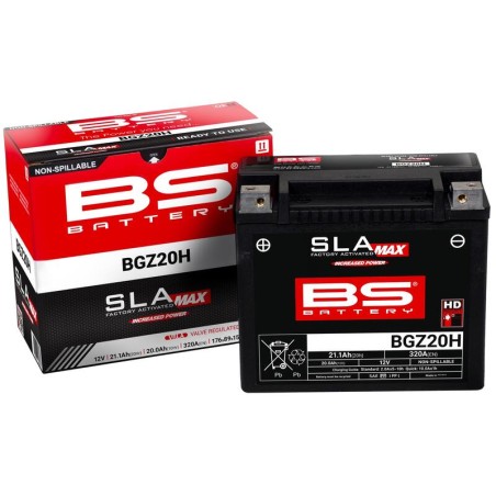 Batería BS BATTERY SLA Max sin mantenimiento activada en fábrica - BGZ20H
