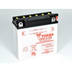 Batería YUASA 12N5.5-4B Dry charged (sin electrolito)