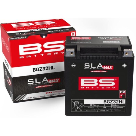 Batería BS BATTERY SLA Max sin mantenimiento activada en fábrica - BGZ32HL