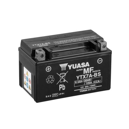 Batería YUASA YTX7A-BS Combipack (con electrolito)