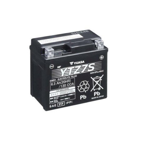 Yuasa battery YTZ7S Wet Charged (cargada y activada)