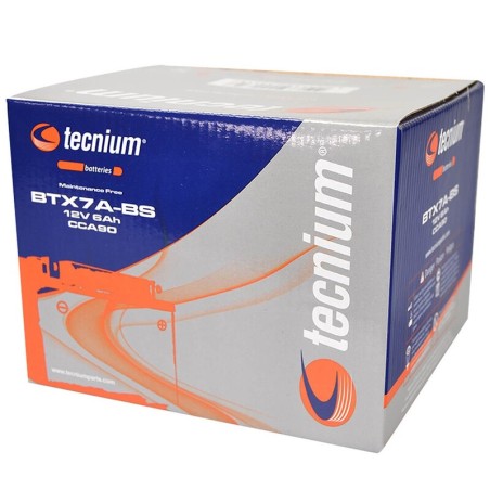 Batería TECNIUM BTX7A-BS sin mantenimiento con pack de electrolito