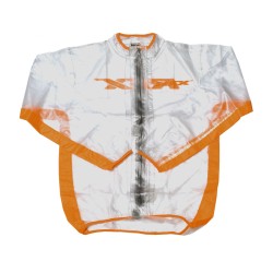Chaqueta impermeable RFX Sport (transparente/naranja), talla joven M (8- 10)