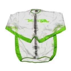 Chaqueta impermeable RFX Sport (transparente/verde), talla adulto M