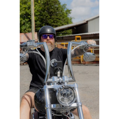 Soporte de smartphone para manillar QUAD LOCK Pro Chrome - Largo para manillares FATBAR / Special CUSTOM