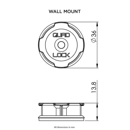 Soporte de pared adhesivo QUAD LOCK