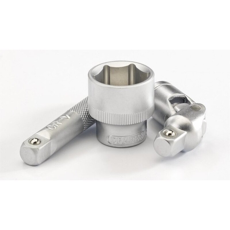 Juego de vasos métricos de 3/8" cuadrado DRAPER - 18 piezas