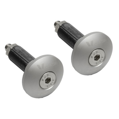 Juego contrapesos manillar V PARTS - finos plata