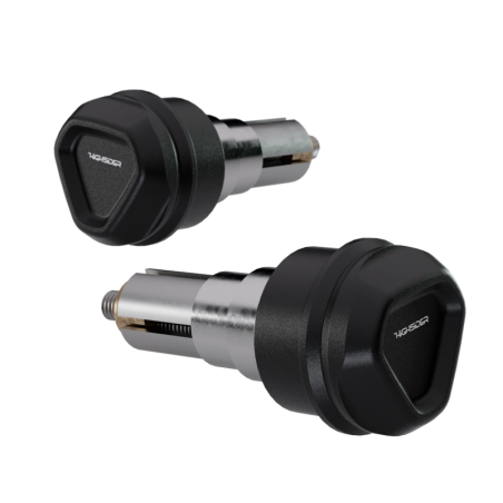 HIGHSIDER Ventura-LS Handle Bar Ends, Black, Pair