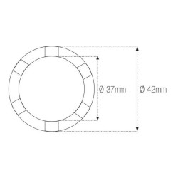 Vaso almenado cilíndrica con muescas MOTION PRO Yamaha