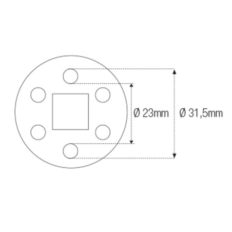 Vaso almenado cilíndrico para columna de dirección JMP Øint23mm /Øext31,5mm 6 muescas MV Agusta