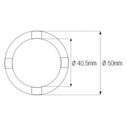 Vaso almenado cilíndrico para eje oscillante/chasis JMP Øint40,5mm /Øext50mm 4 muescas Honda 2