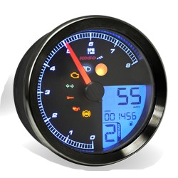 Marcador universal KOSO Plug & Play negro Harley Davidson Ø 94,7mm