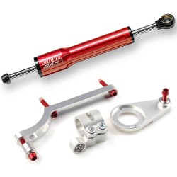 Kit amortiguador de dirección BITUBO rojo montaje sobre depósito - Kawasaki Ninja ZX-10 R
