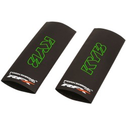 Protector de horquilla superior RFX Race Series Forkshrink con logo KYB - Verde