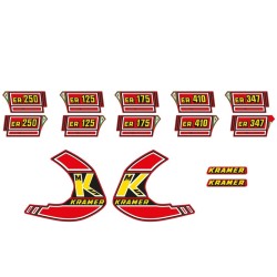 Kit adhesivos TECNOSEL Replica OEM Kramer 1981 rojo 2