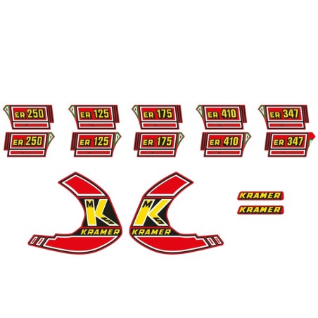 Kit adhesivos TECNOSEL Replica OEM Kramer 1981 rojo