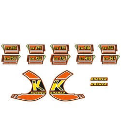 Kit adhesivos TECNOSEL Replica OEM Kramer 1981 naranja 2