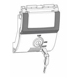 Cerradura para baúl SHAD SH48 gris titanio