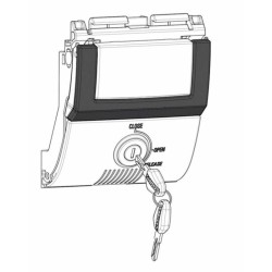 Cerradura para baúl SHAD SH48 gris oscuro