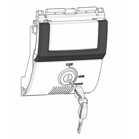 Cerradura para baúl SHAD SH48 gris oscuro