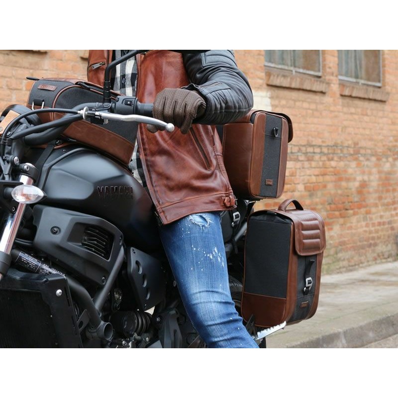 Alforja lateral SHAD SR38 estilo Cafe Racer - Marrón