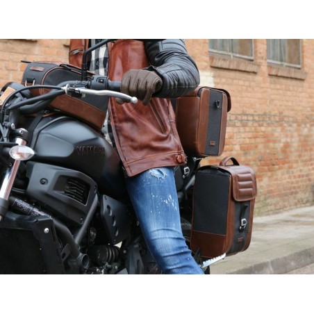 Alforja lateral SHAD SR38 estilo Cafe Racer - Marrón