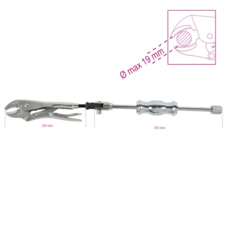 Alicate autoblocante ajustable BETA con masa de impacto