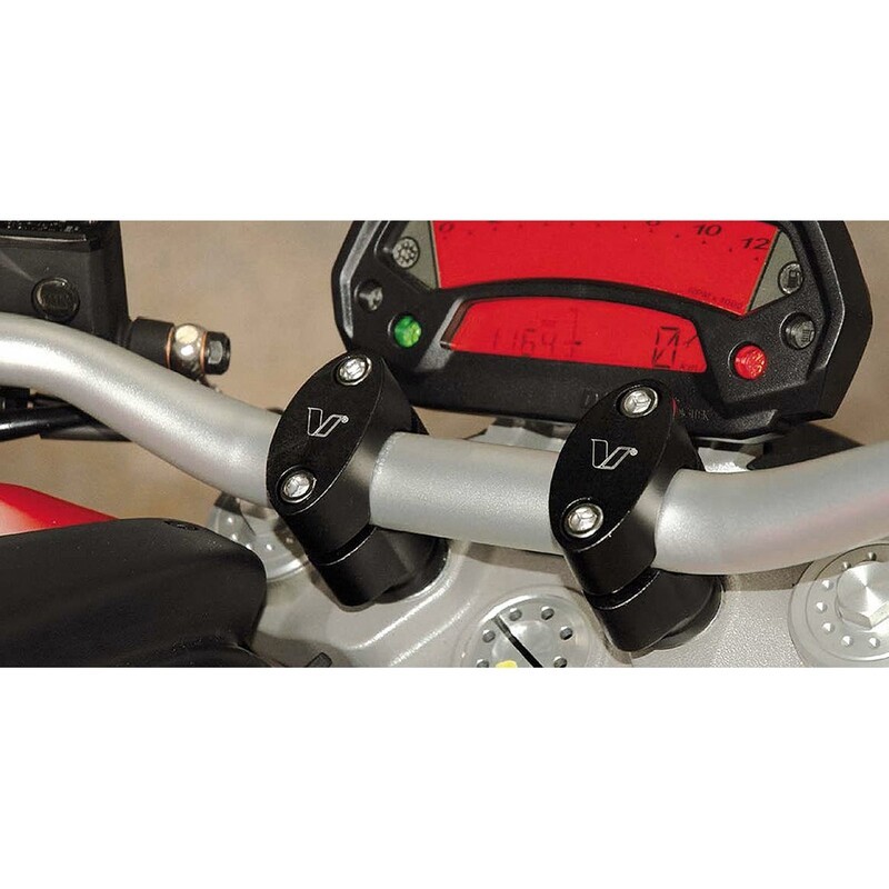 Torreta sujecion manillar negra mate exc V PARTS