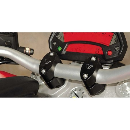 Torreta sujecion manillar negra mate exc V PARTS