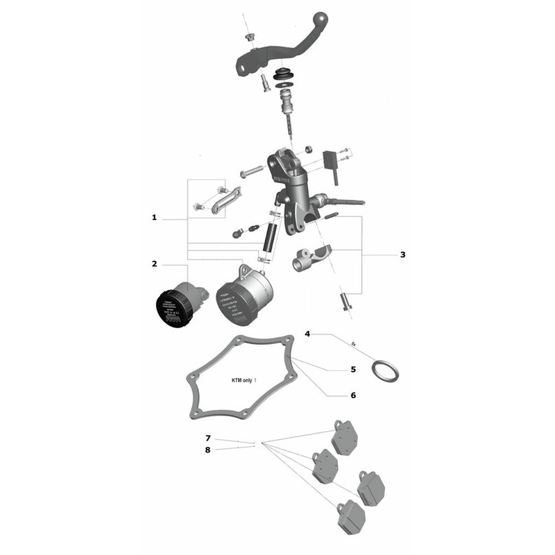Soporte de retrovisor para bomba Magura 195