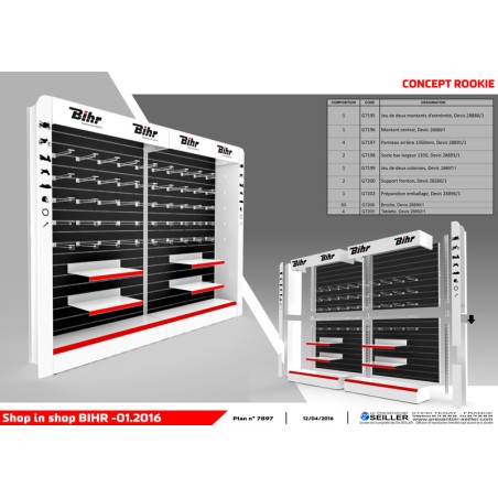 Expositor BIHR  shop-in-shop - Configuración Rookie