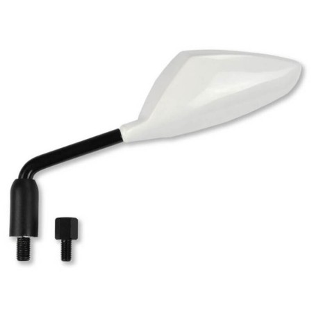 Retrovisor izquierdo universal V PARTS con adaptadores blanco