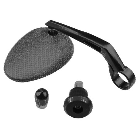 Retrovisor ambos lados universal V PARTS al puño ovalado carbon look