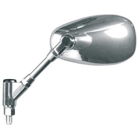 Retrovisor derecho universal V PARTS ovalado standard M10 rosca derecha cromado
